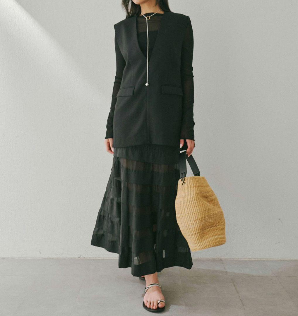 【人気】ウィムガゼット ジュートライク Vネック プルオーバージレ 25SS 黒