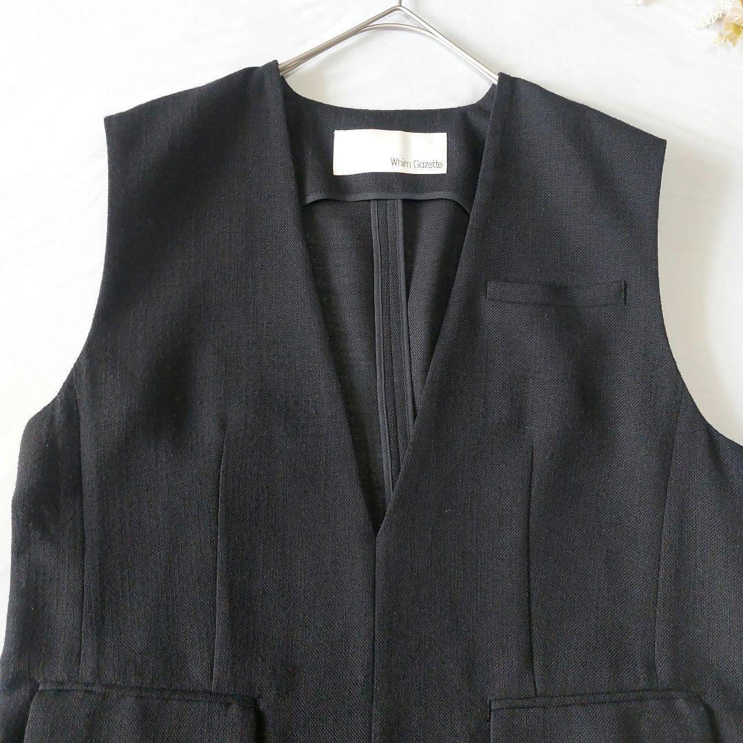 【人気】ウィムガゼット ジュートライク Vネック プルオーバージレ 25SS 黒