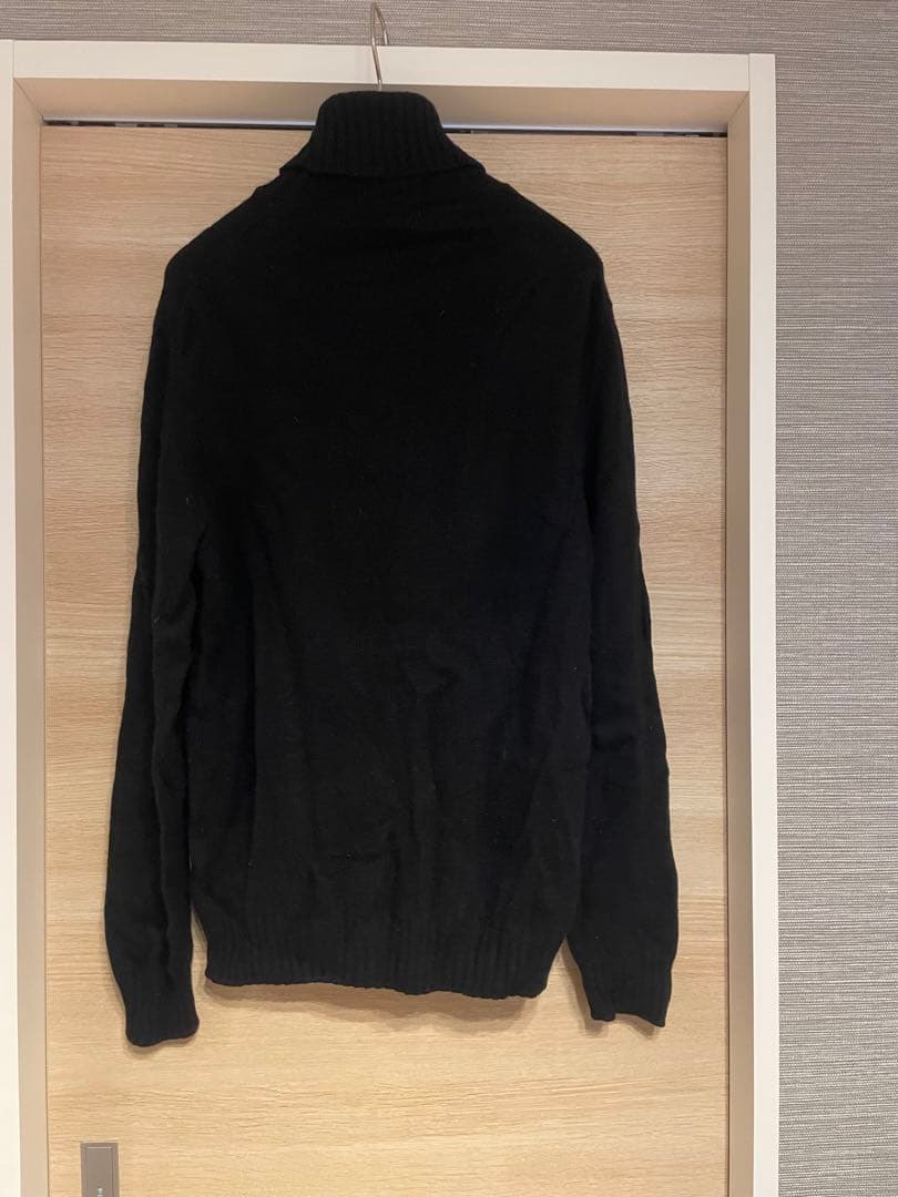 RING JACKET ブラック カシミヤ　タートルネックセーター