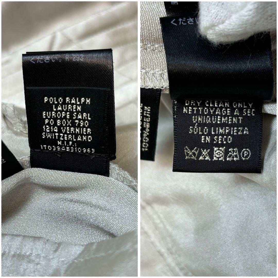 超希少 ラルフローレン ブラックレーベル シルク 絹　カーゴパンツ シルバー