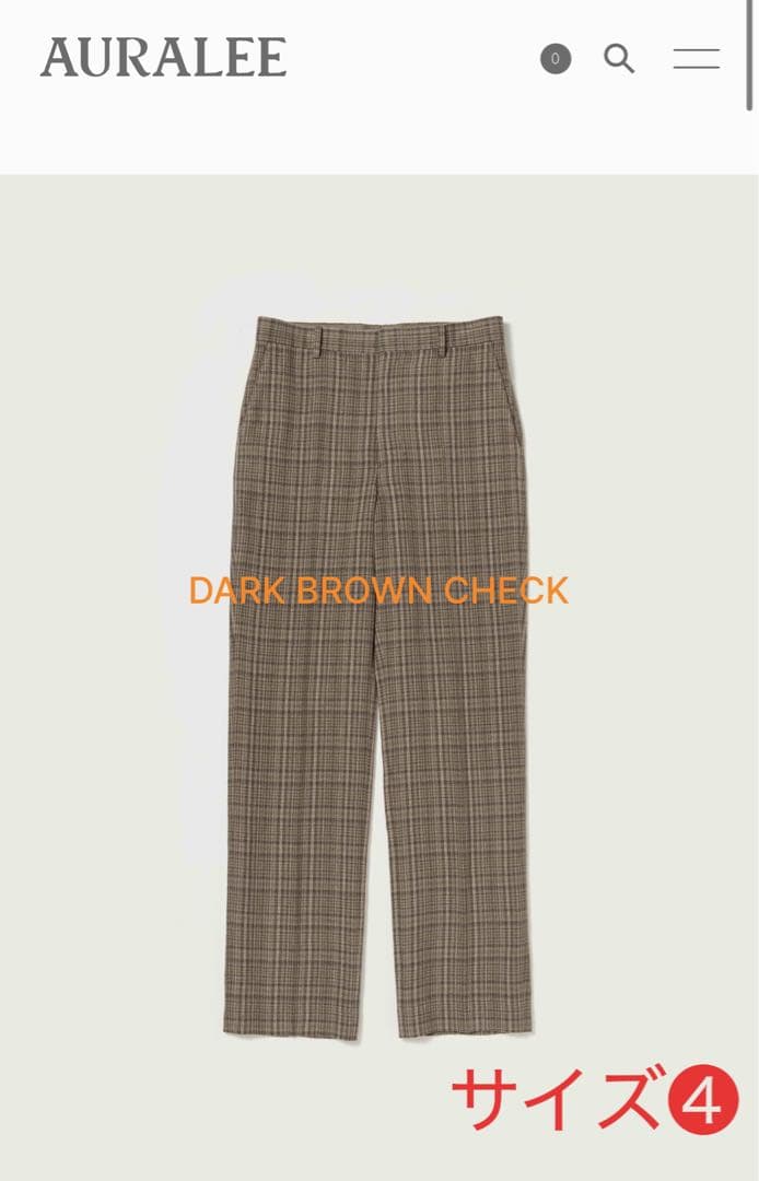 《新品》　AURALEE SILK LINEN NEP CHECK SLACKS