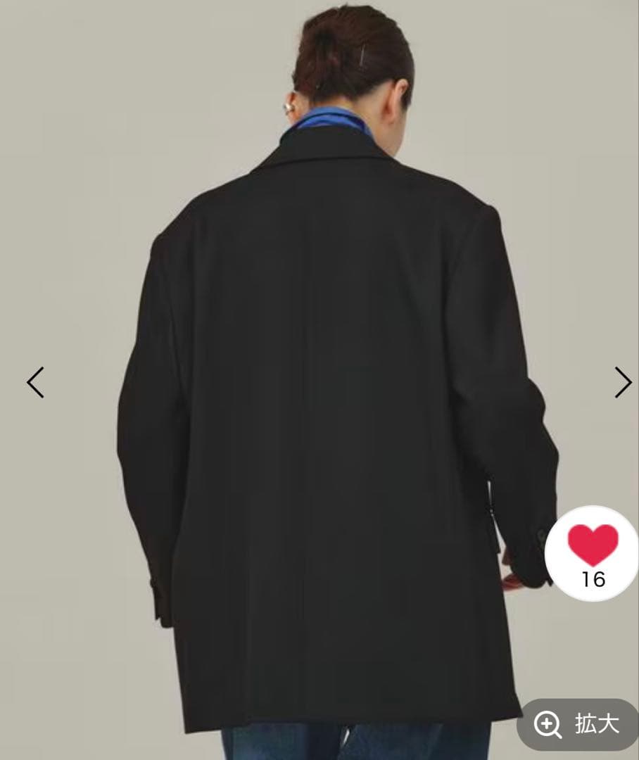 カレンソロジー　ウールギャバビッグジャケット　　ブラック