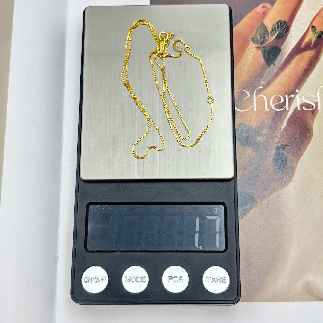 K18金 スネークチェーン ネックレス 1.7g