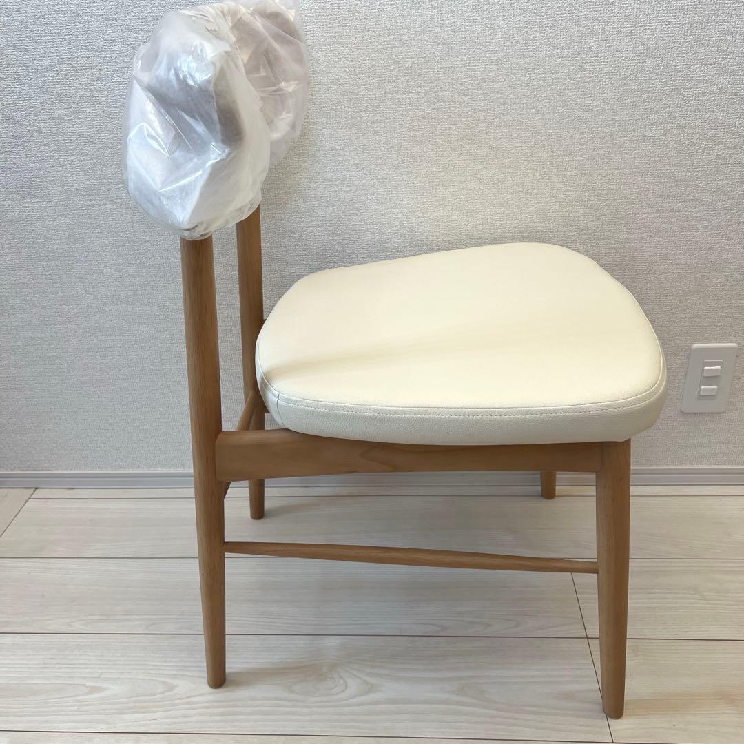 大塚家具 ダイニングチェア ユノ3A ホワイト アイボリー　1脚