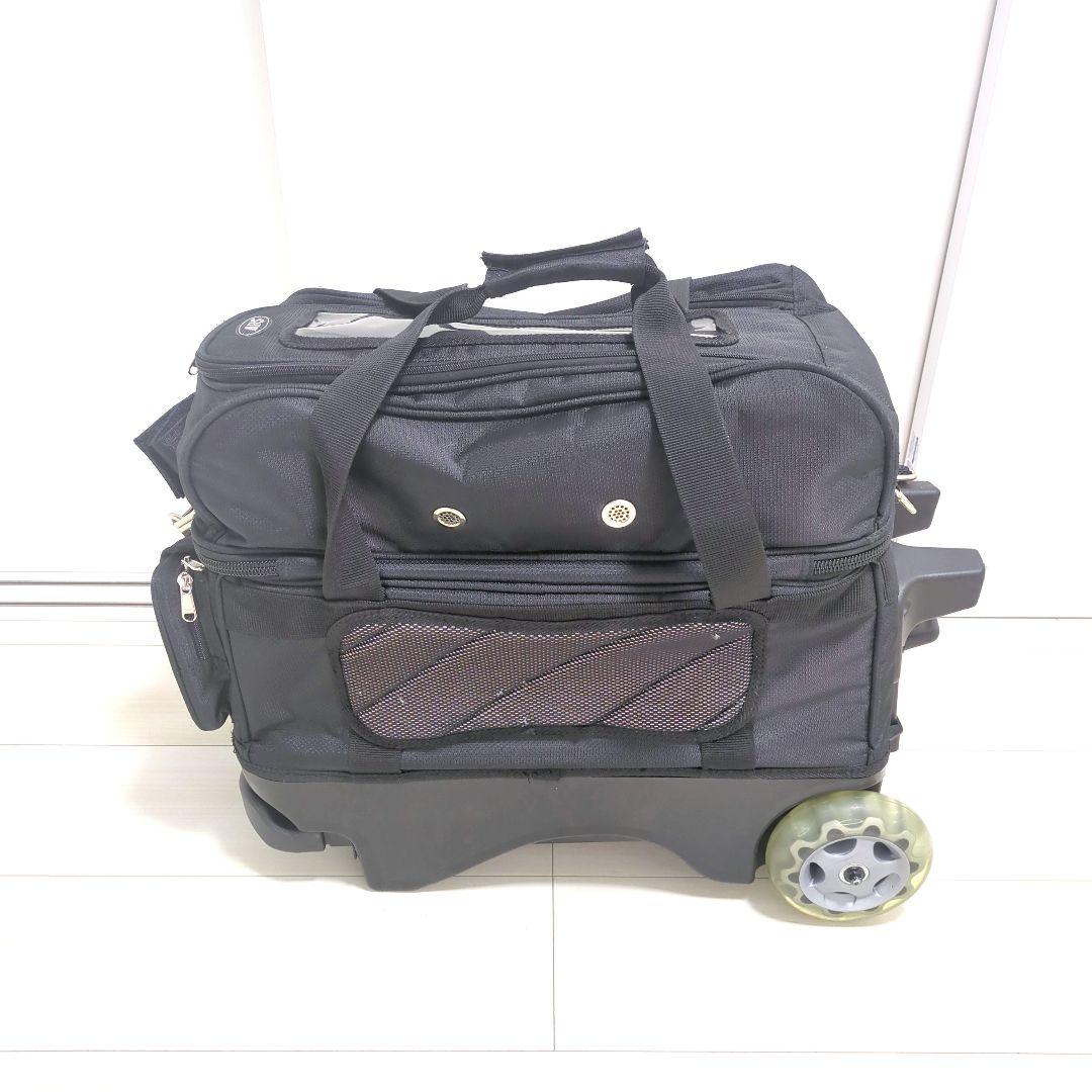 ABS PRO・am ボウリングバッグ 2個用 3way キャリーブラック