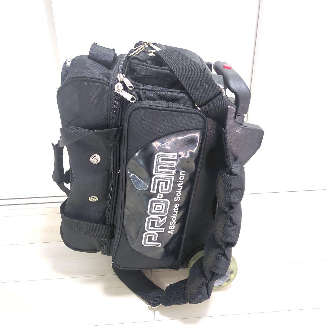 ABS PRO・am ボウリングバッグ 2個用 3way キャリーブラック
