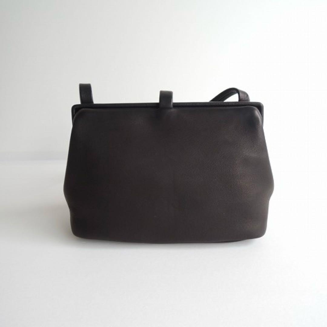 Aeta ディアレザー　ブラックショルダーバッグ　M