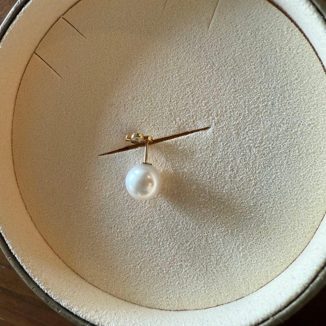 アーカー 18Kイエローゴールド/ダイヤ/アコヤパール マーチ（クラブ） ピアス