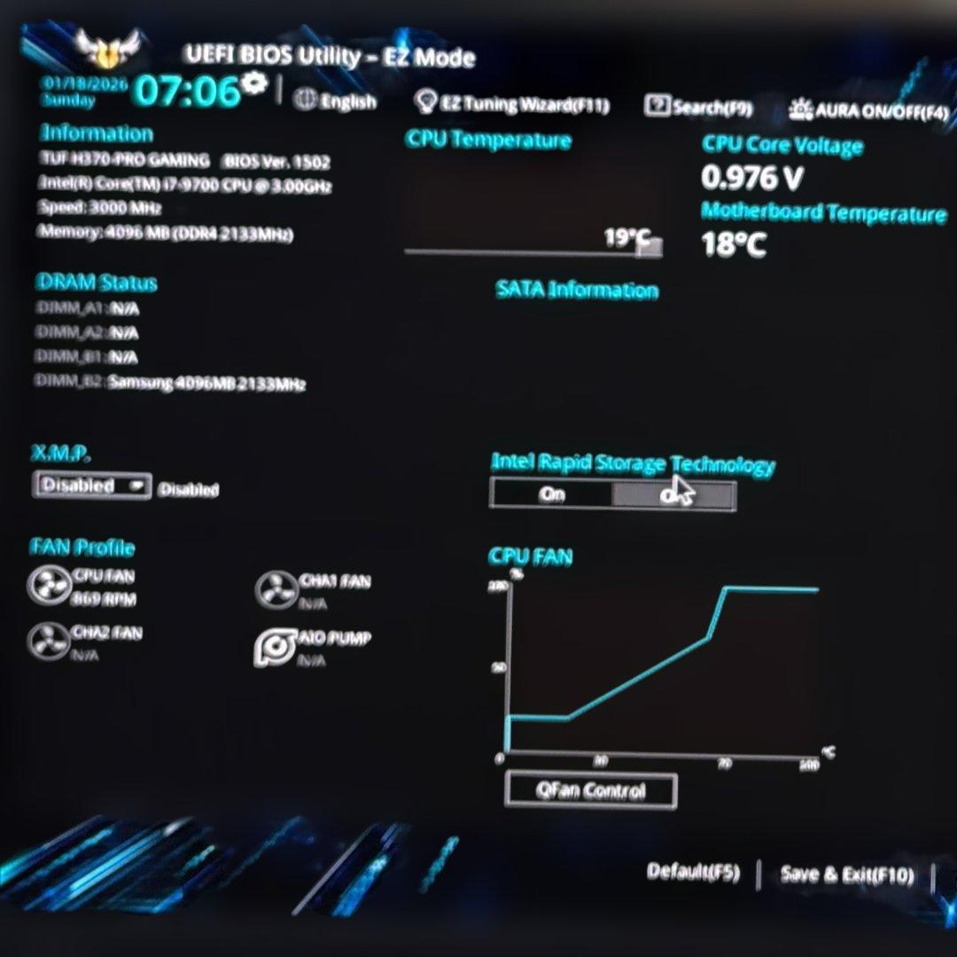 CPU Core i7-9700 CPU intel