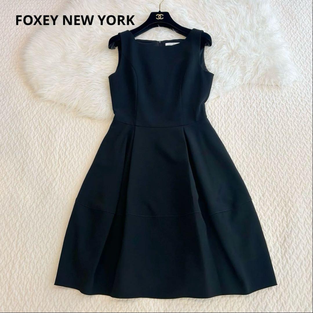 美品♡フォクシーニューヨーク バロン ワンピース　フレア　ブラック　40