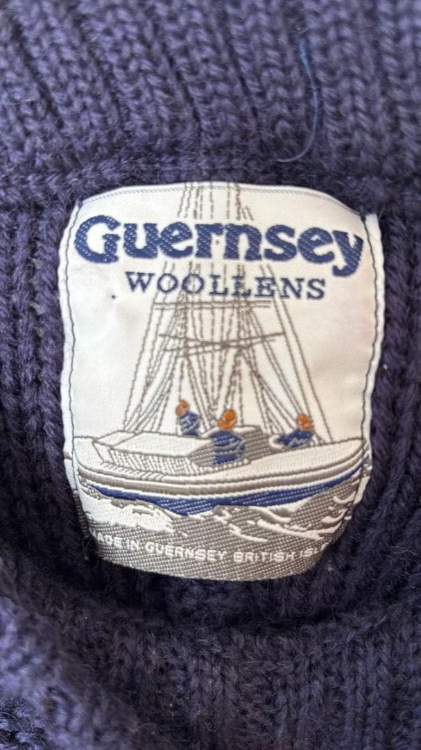 Guernsey Woollens／英国ガンジー島製 伝統アランニット 希少