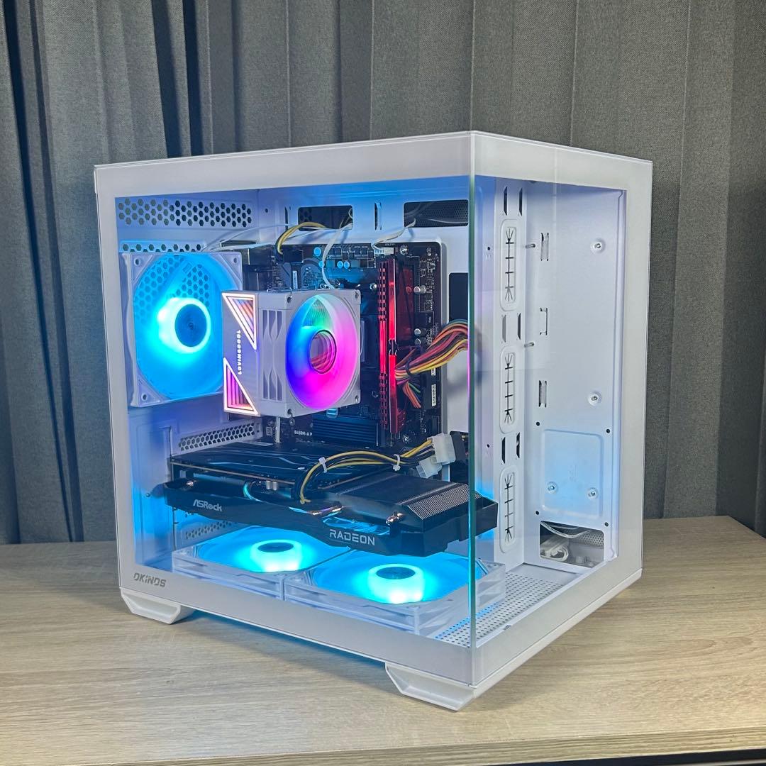 高性能 白 ゲーミングPC RX6600 Windows11 FPSゲーム快適