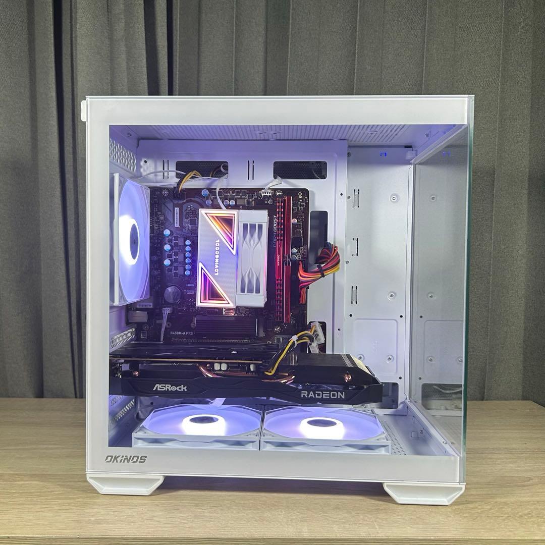 高性能 白 ゲーミングPC RX6600 Windows11 FPSゲーム快適