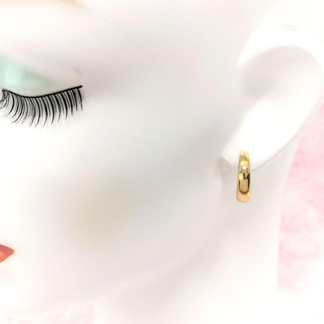 K18 ゴールド スナップワッカ ピアス シングル ピアス 片耳用 ユニセックス