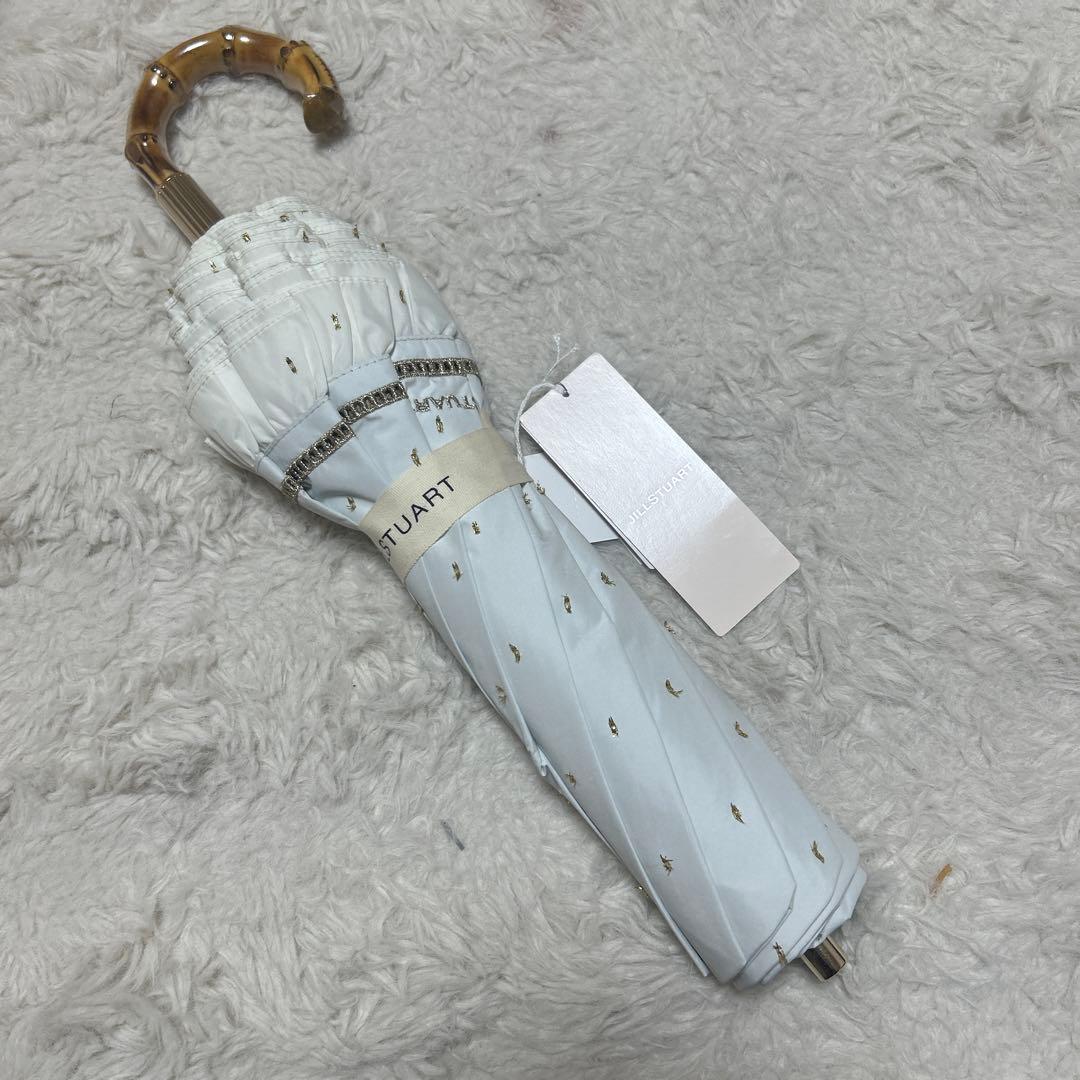 新品ジルスチュアート　晴雨兼用　日傘　楽折り　一級遮光コンパクト傘