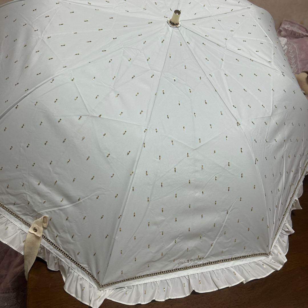 新品ジルスチュアート　晴雨兼用　日傘　楽折り　一級遮光コンパクト傘