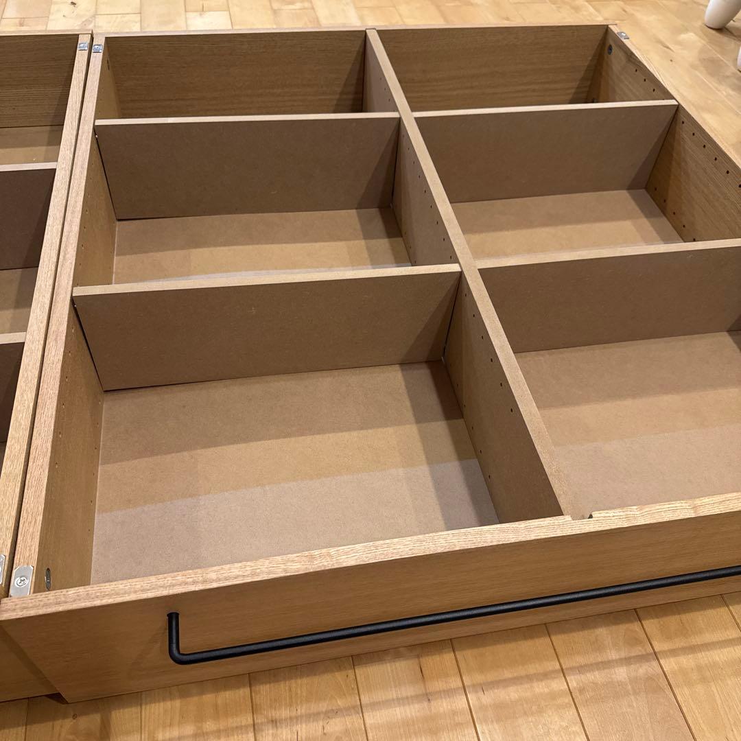 無印 ベッドフレーム下収納大 オーク２個セット