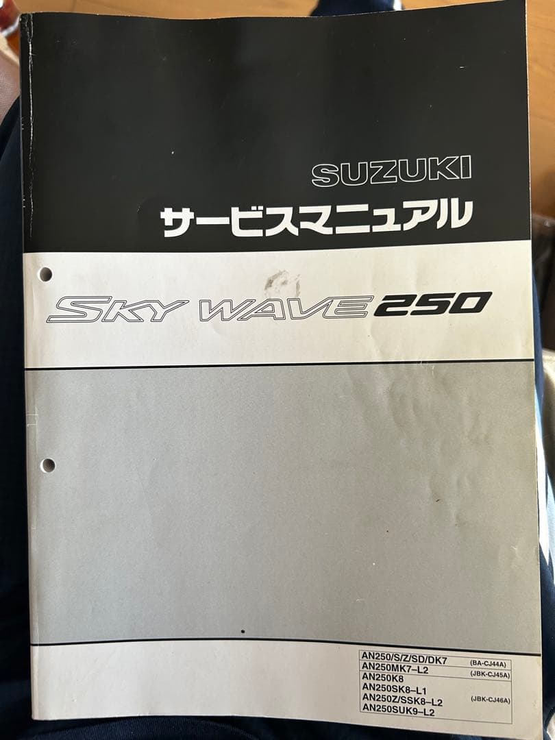 SUZUKI SKY WAVE 250 サービスマニュアル