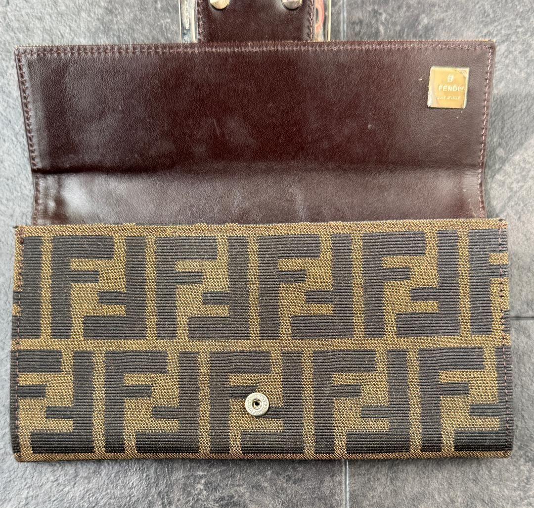 FENDI フェンディ ズッカ柄 長財布 ブラウン 正規品 ヴィンテージ