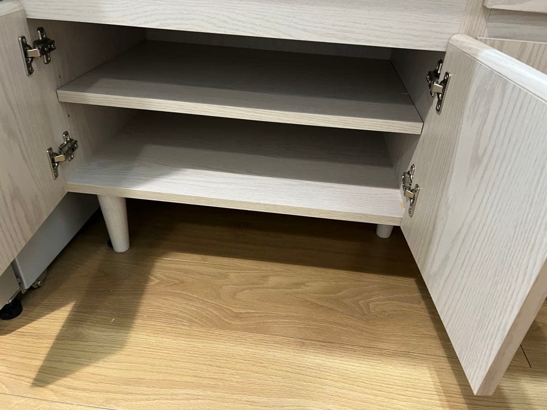LOWYA キッチン棚収納　ホワイトウォッシュ