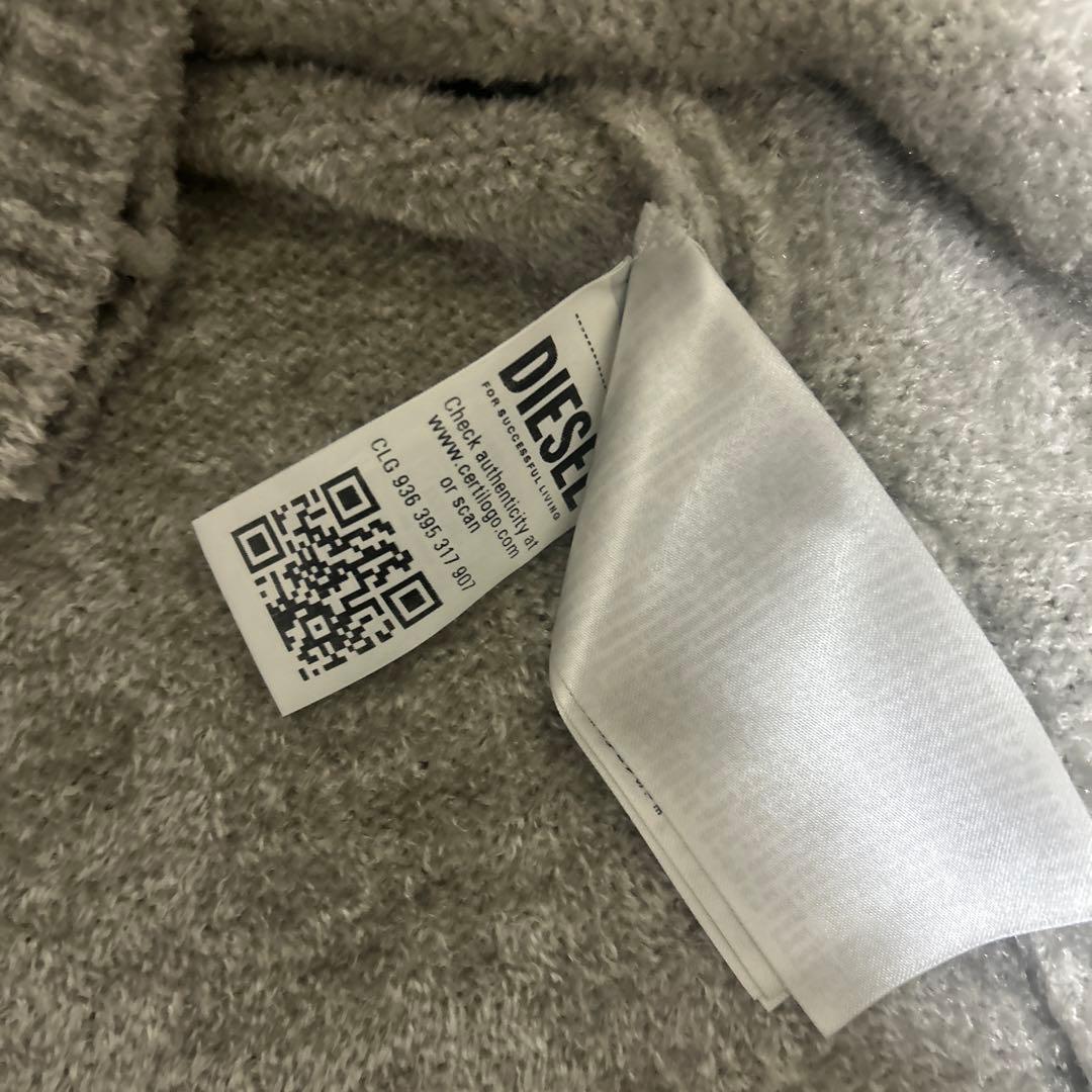 DIESEL グレー カーディガン　キラキラ
