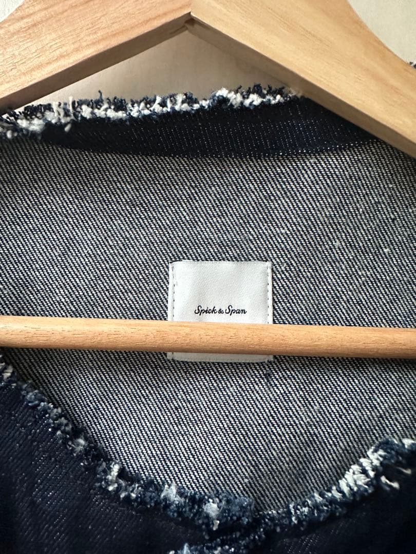 デニム　ノーカラージャケット/spick and span スピックアンドスパン