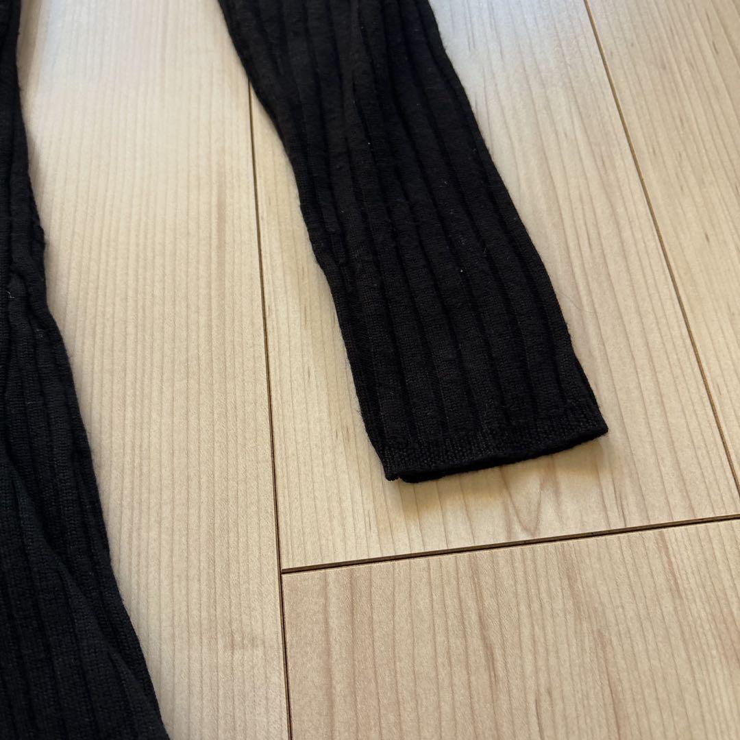 ポロラルフローレン ウール　リブニット　ロングワンピース　ブラック　XS