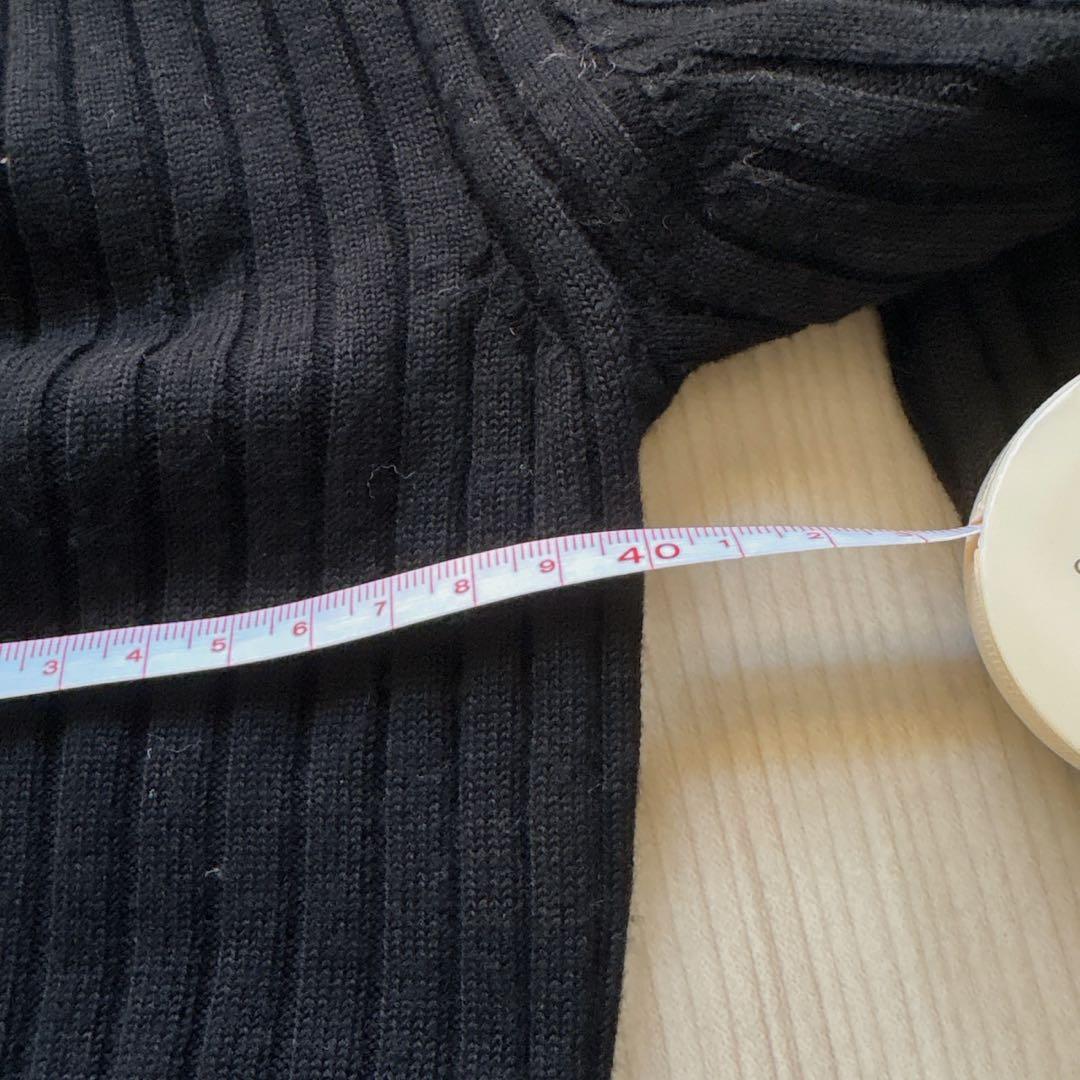 ポロラルフローレン ウール　リブニット　ロングワンピース　ブラック　XS