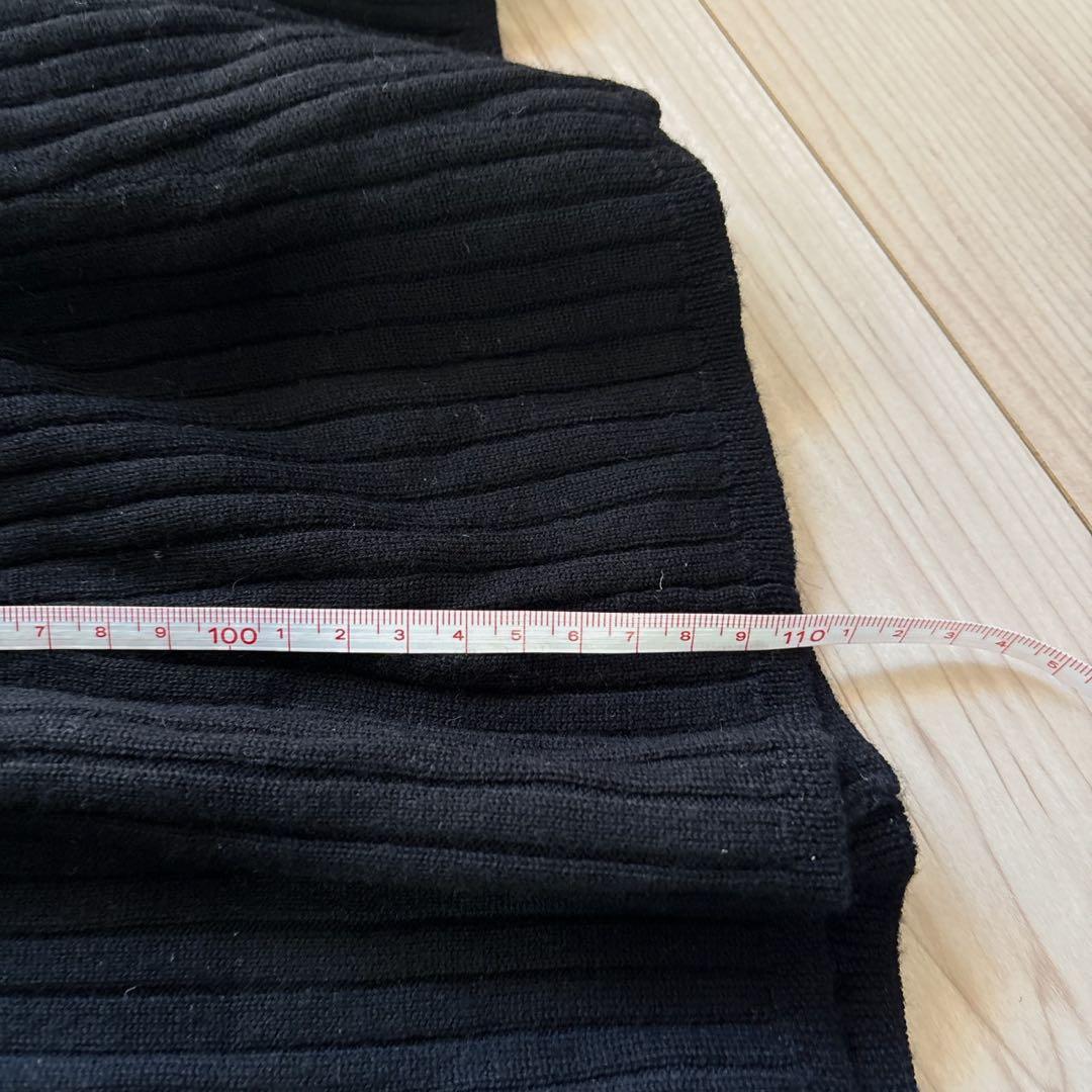 ポロラルフローレン ウール　リブニット　ロングワンピース　ブラック　XS