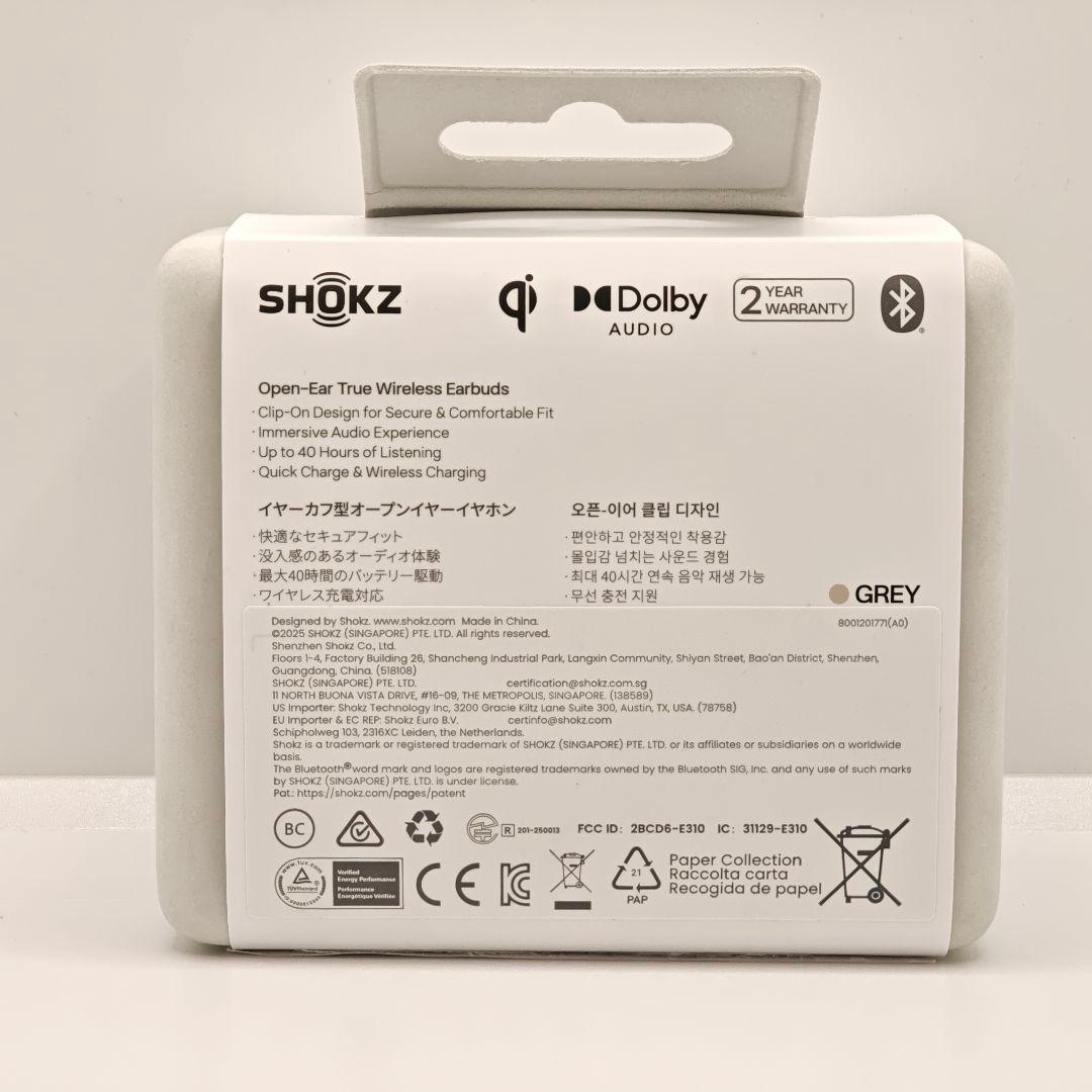 美品　Shokz OpenDots ONE　グレー