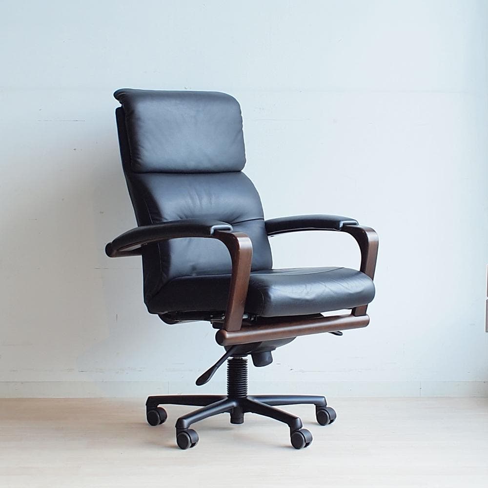 冨士ファニチア/FUJI FURNITURE 本革 デスクチェア ハイバック