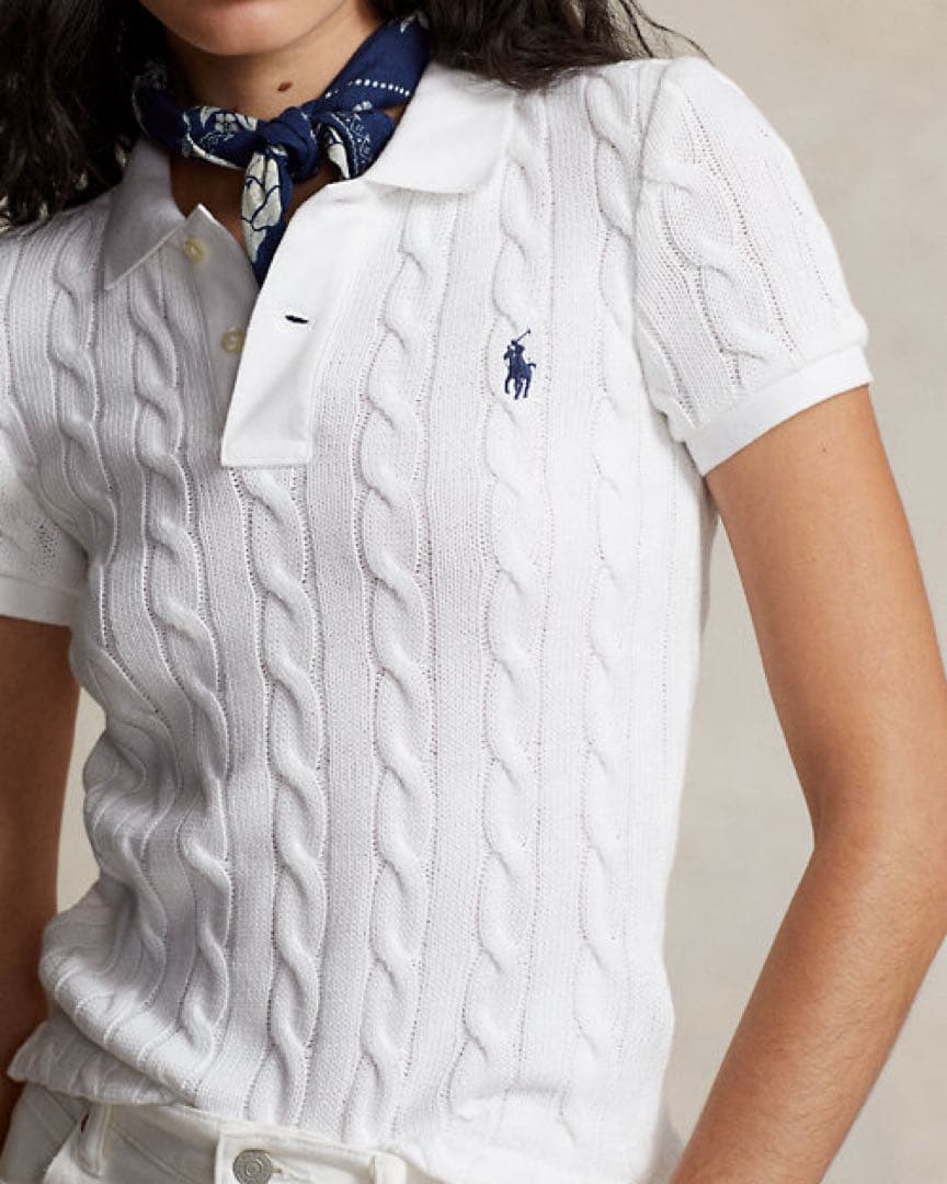 ラルフローレン　ケーブルニット ポロシャツ