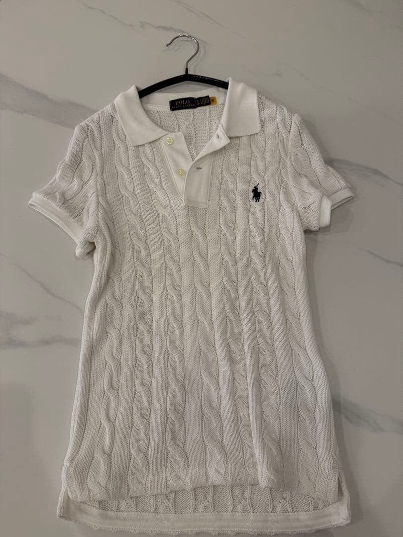 ラルフローレン　ケーブルニット ポロシャツ