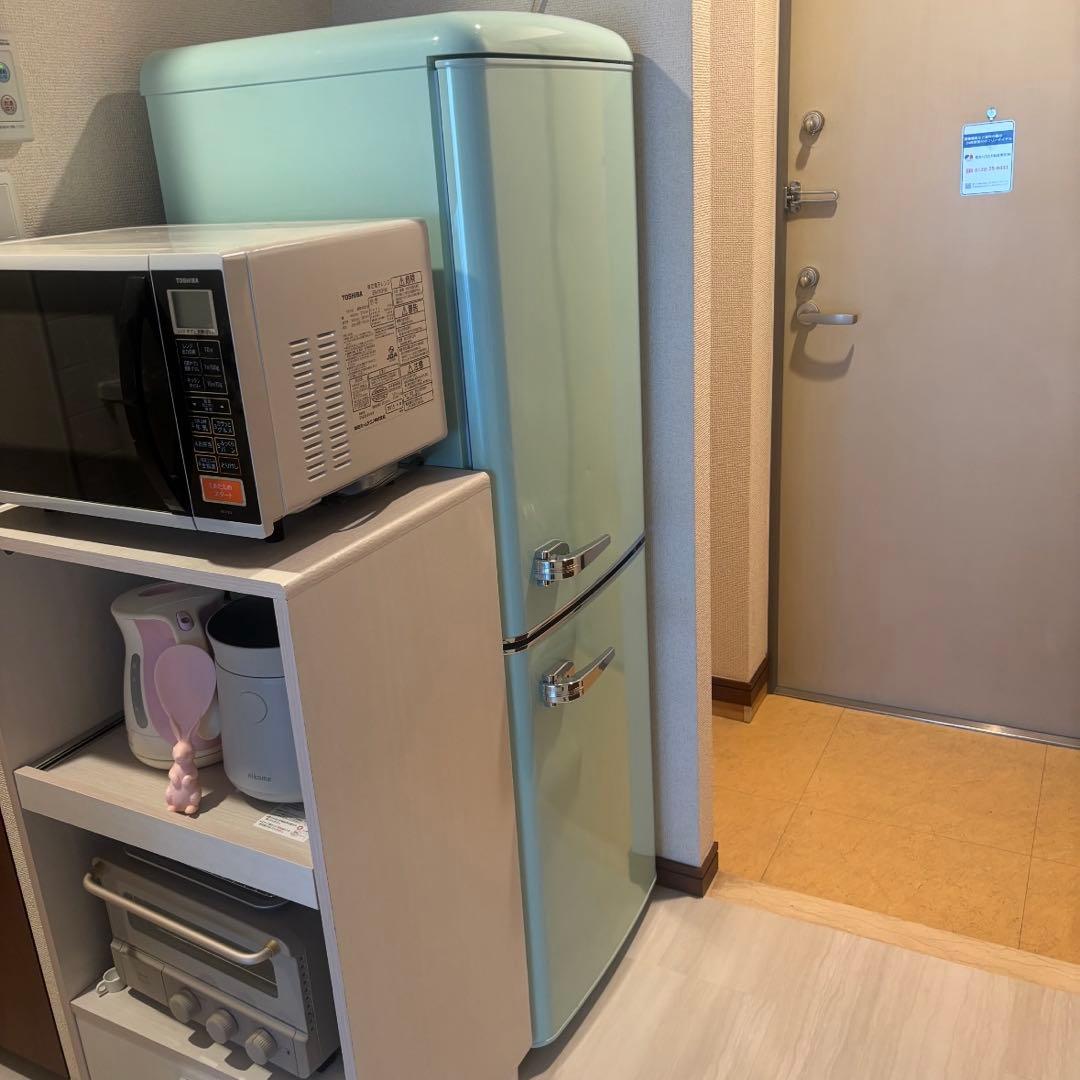 【4月中旬発送】レトロかわいい冷蔵庫‪ 130L 2024年製 ライトグリーン