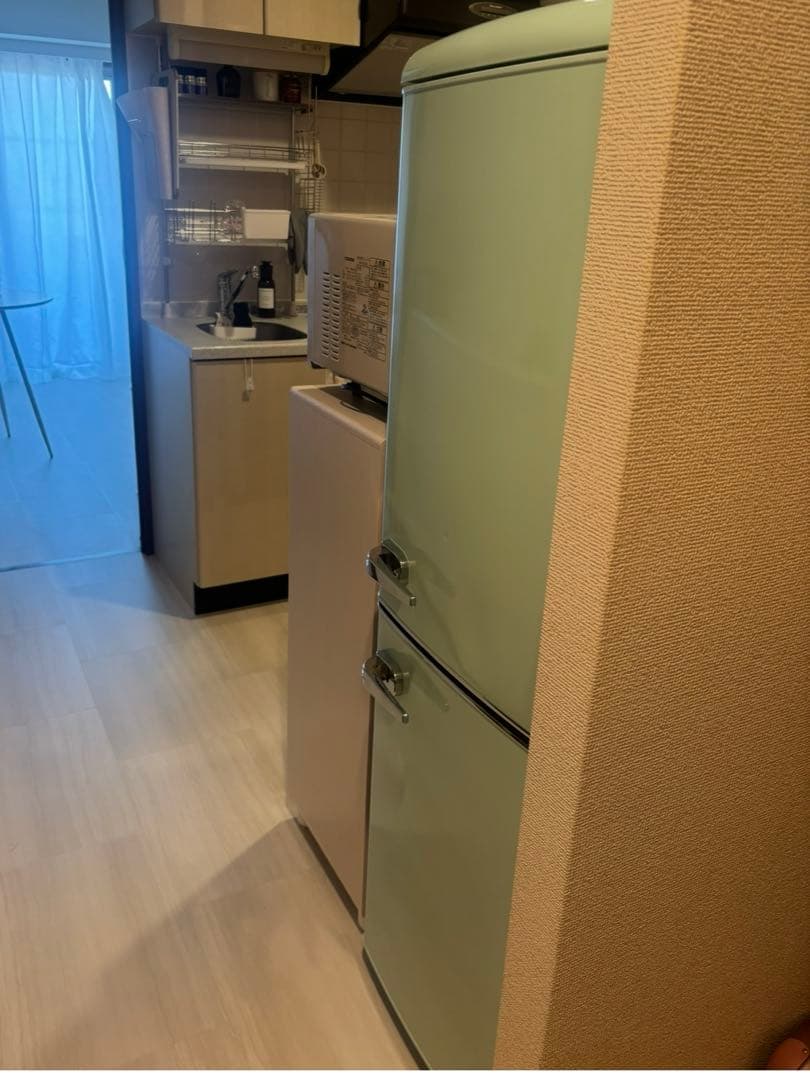 【4月中旬発送】レトロかわいい冷蔵庫‪ 130L 2024年製 ライトグリーン