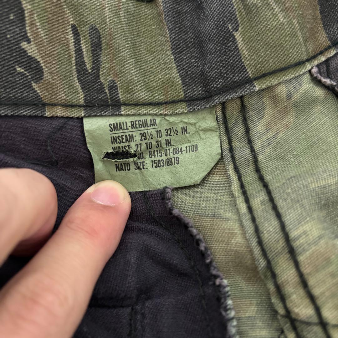 80s 米軍 タイガーストライプ カーゴパンツ 32 実物　官給品