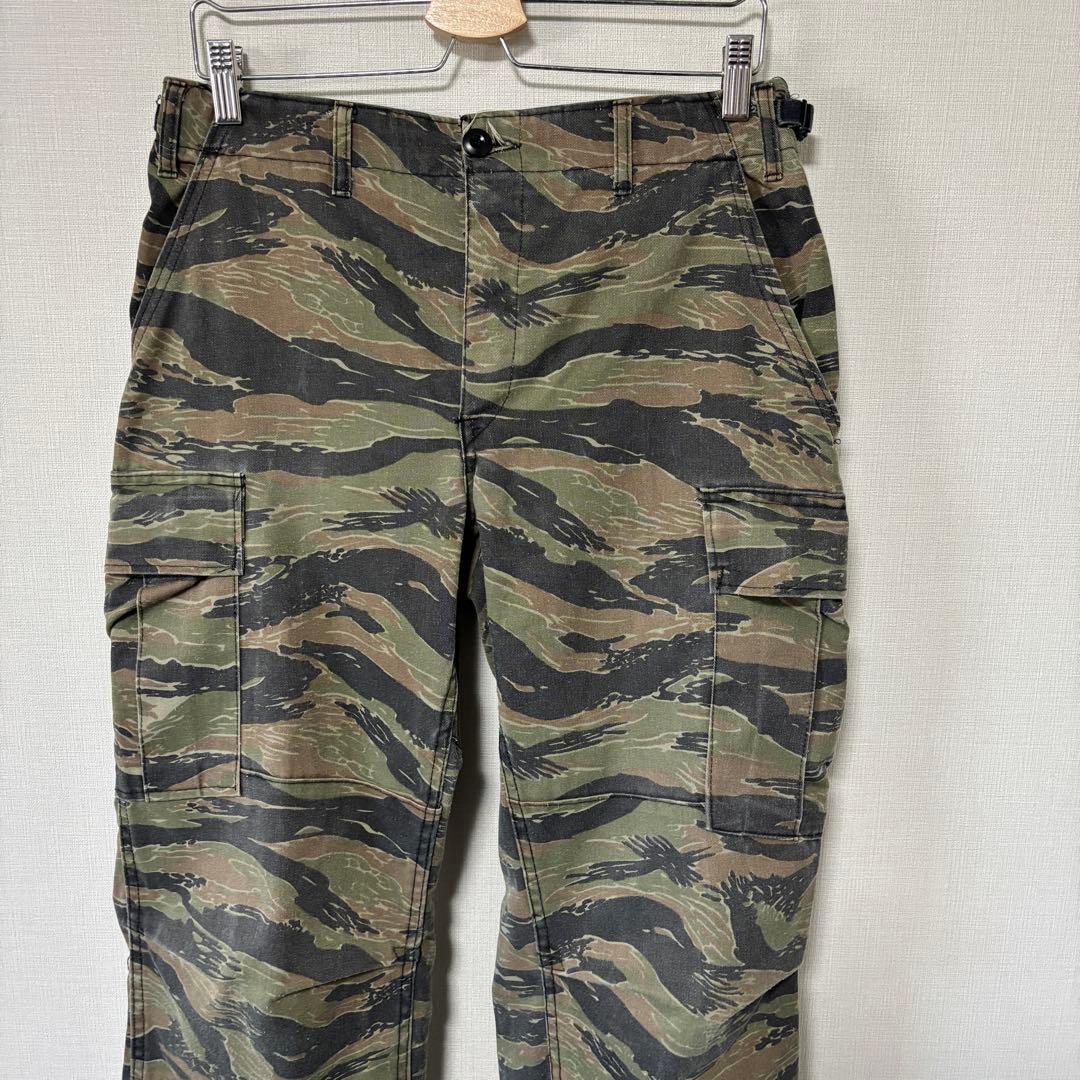 80s 米軍 タイガーストライプ カーゴパンツ 32 実物　官給品