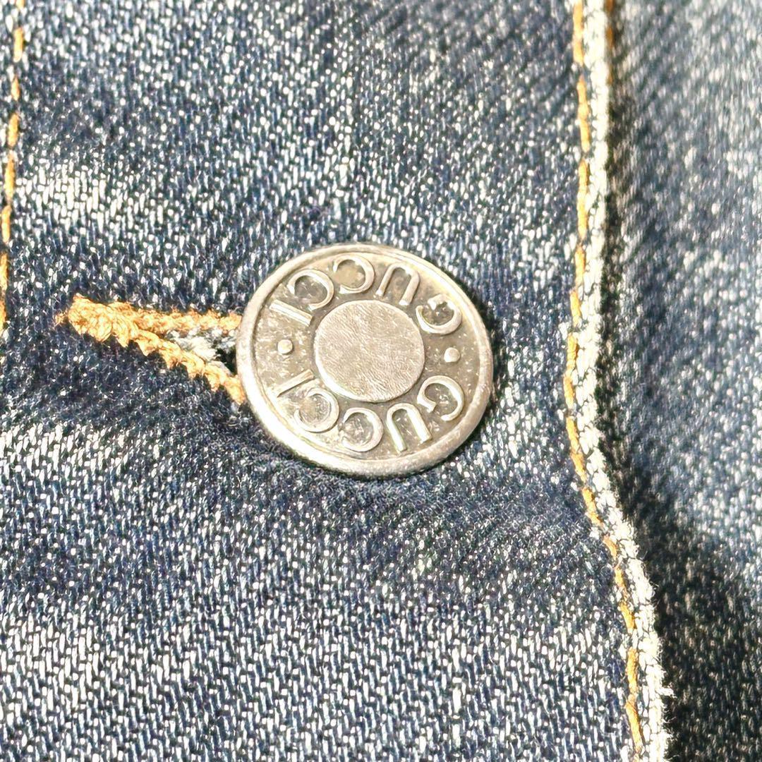 GUCCI グッチ Ｇジャン デニムジャケット ダメージ加工 ヴィンテージ 40