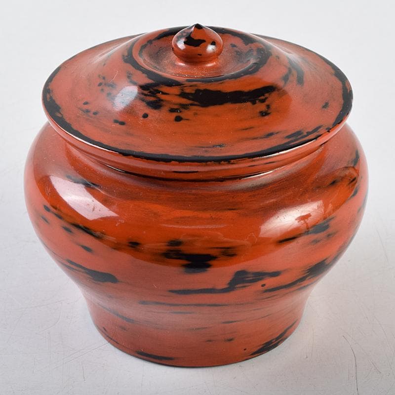 専用　茶道具　青紫園造　根来塗　正倉院御物薬壷形　茶入　共箱　M　R9456