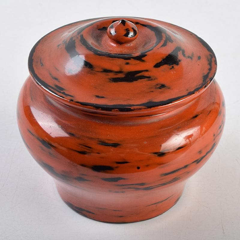 専用　茶道具　青紫園造　根来塗　正倉院御物薬壷形　茶入　共箱　M　R9456