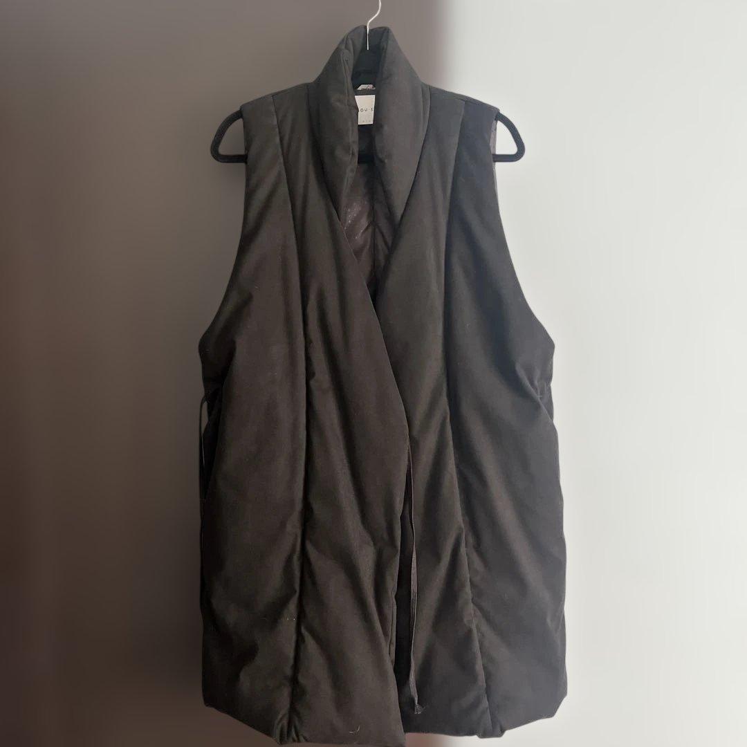 フェイクヌバック 長陣羽織　中綿袷（なかわたあわせ）／濡羽色　女F