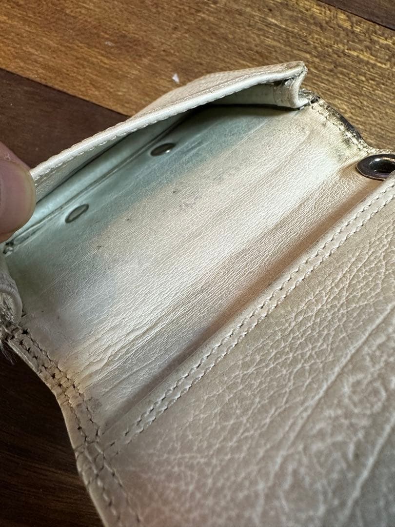 chromehearts クロムハーツ†名刺入れ カードケース†ホワイトレザー†