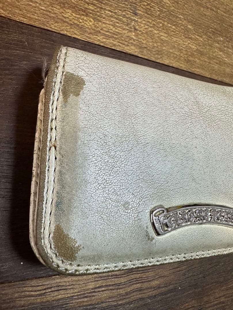 chromehearts クロムハーツ†名刺入れ カードケース†ホワイトレザー†