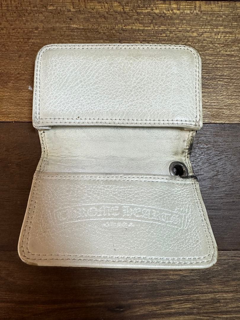 chromehearts クロムハーツ†名刺入れ カードケース†ホワイトレザー†