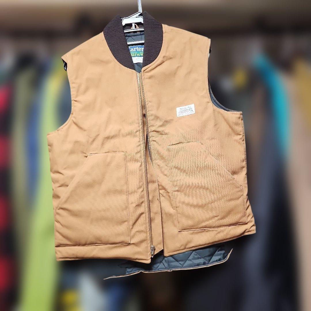 デッドストック　70s カーターズ ダック ワーク　ベスト　キルティング 綿 ジ