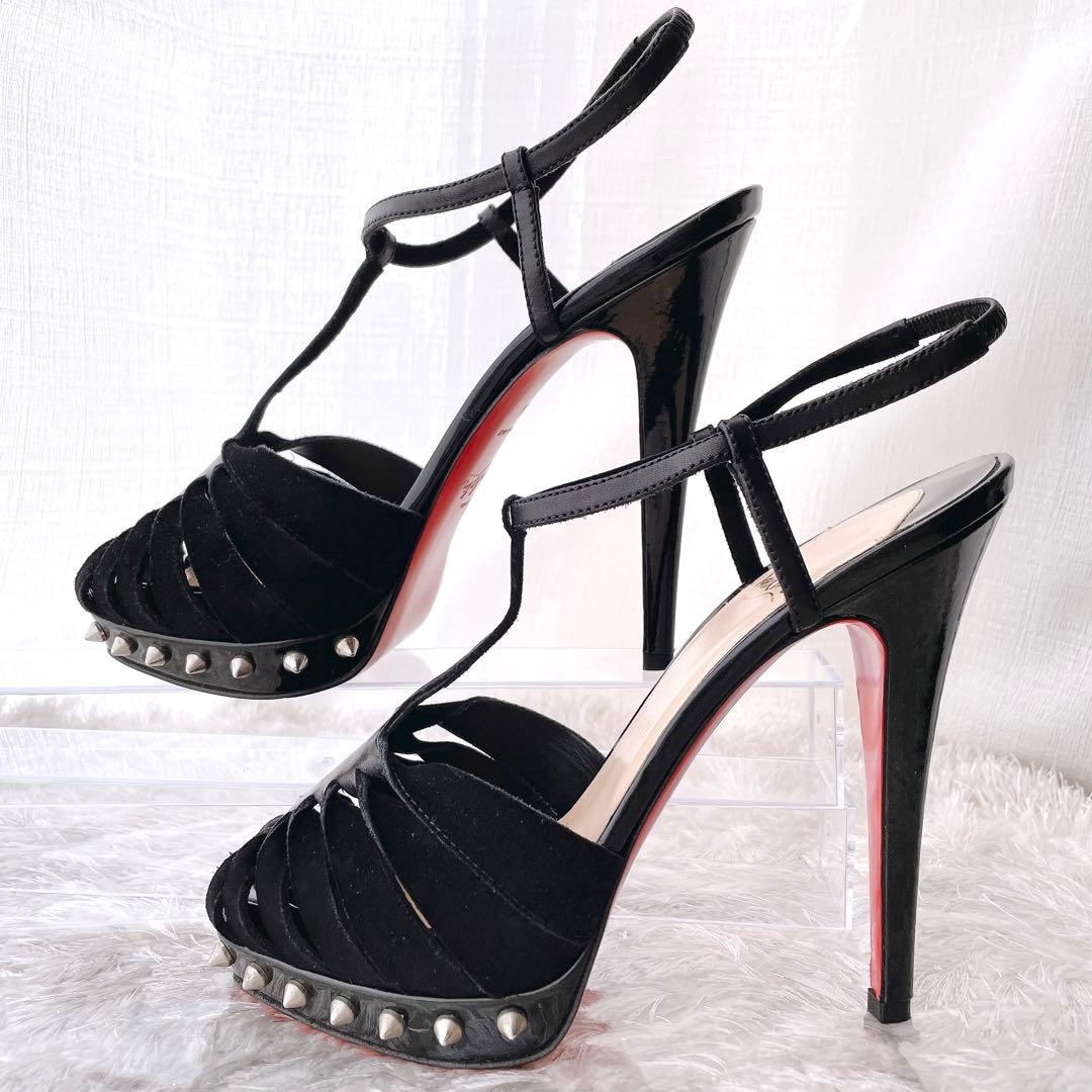 ルブタン　スタッズ　ストラップ　ハイヒール　サンダル　パンプス　靴　試着のみ