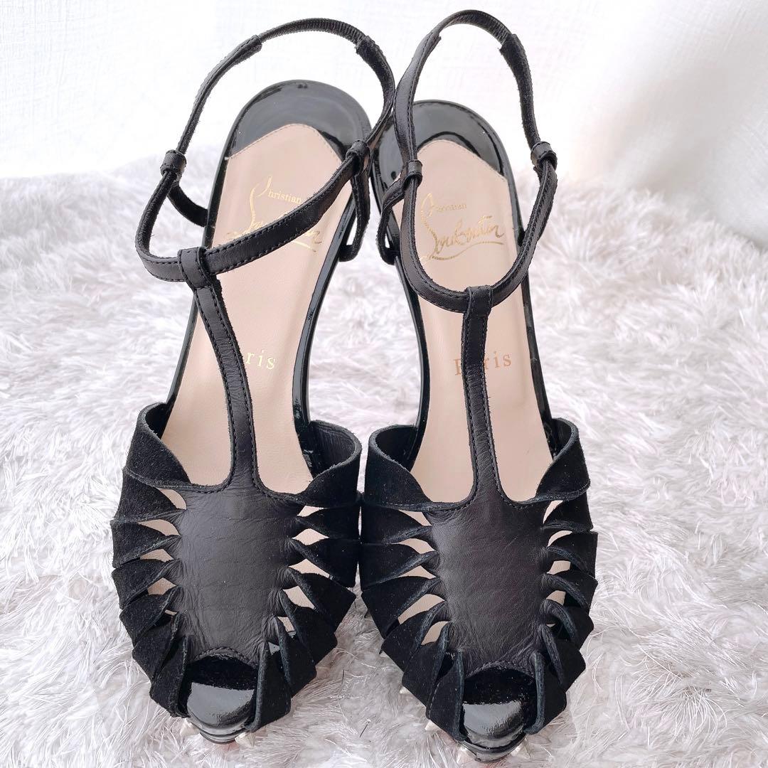 ルブタン　スタッズ　ストラップ　ハイヒール　サンダル　パンプス　靴　試着のみ