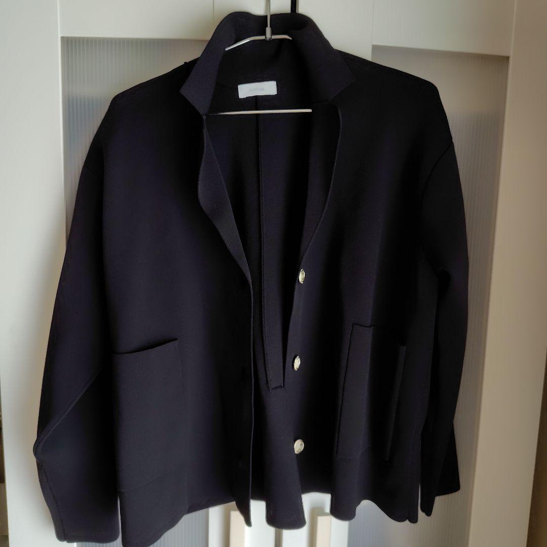 SHIPS any:<手洗い可能>テーラード ニット カーディガン ジャケット