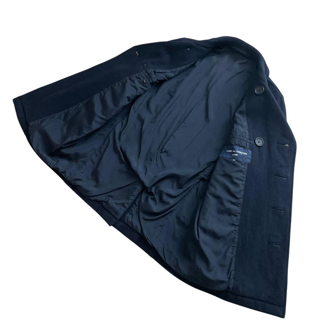 美品 コムデギャルソンオム ピーコート HN-C017 AD2004 ブラックS