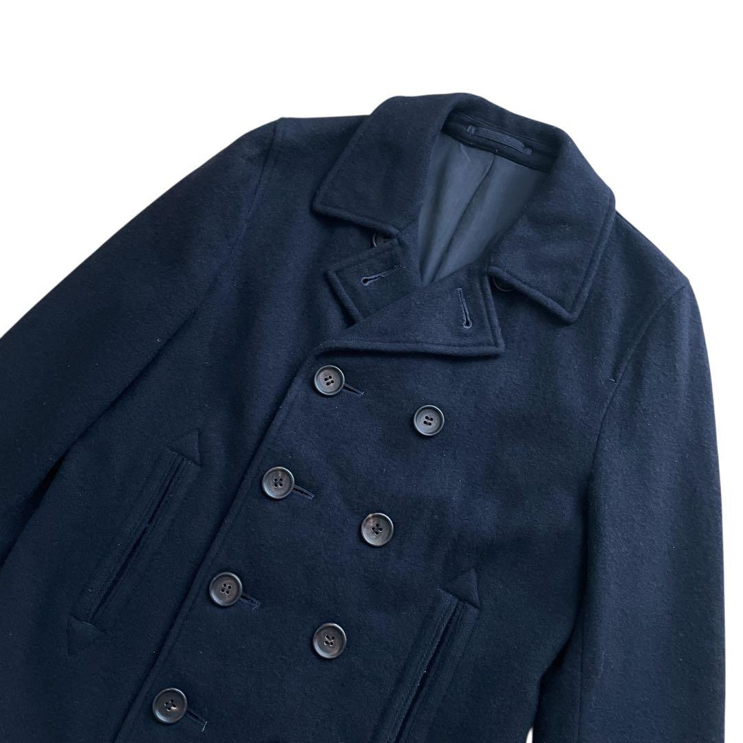 美品 コムデギャルソンオム ピーコート HN-C017 AD2004 ブラックS